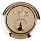 Yale Locks P1109 Replacement Rim Cylinder & 4 Keys Polished Brass Finish Visi