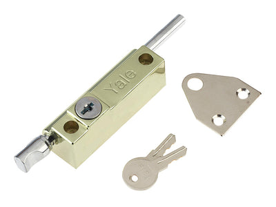 Yale Locks P124 Door Push Bolt Brass Finish Visi – – Now available at MTN Shop UK.