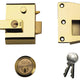 Yale Locks P2 Double Security Nightlatch 40mm Backset Brasslux Finish Visi