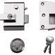 Yale Locks P2 Double Locking Nightlatch 40mm Backset DMG/PB Finish Visi