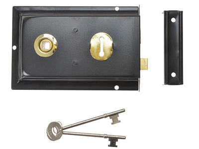 Yale Locks P334 Rim Lock Black Finish 156 x 104mm Visi – – Now available at MTN Shop UK.