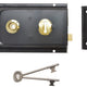 Yale Locks P334 Rim Lock Black Finish 156 x 104mm Visi