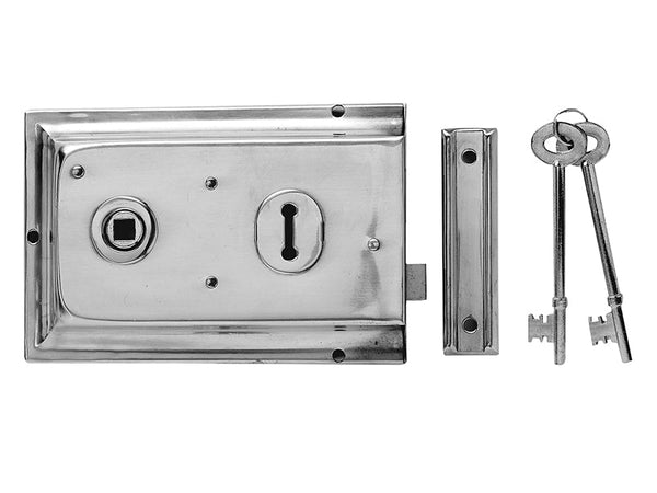 Yale Locks P334 Rim Lock Chrome Finish 156 x 104mm Visi – – Now available at MTN Shop UK.