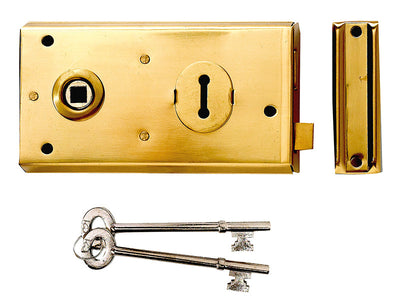 Yale Locks P401 Rim Lock Polished Brass Finish 138 x 76mm Visi – – Now available at MTN Shop UK.