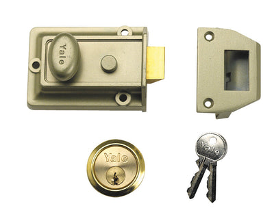 Yale Locks P77 Traditional Nightlatch 60mm Backset Nickel Brass Finish Visi – – Now available at MTN Shop UK.