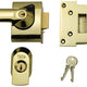 Yale Locks BS2 Nightlatch British Standard Lock 40mm Backset Brasslux Finish Visi