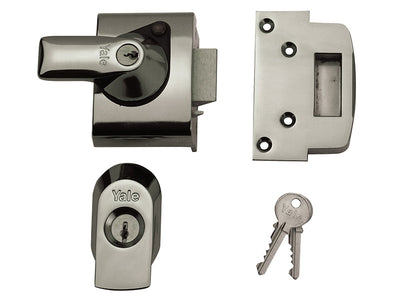Yale Locks BS2 Nightlatch British Standard Lock 40mm Backset Chrome Finish Visi – – Now available at MTN Shop UK.