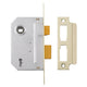 Yale Locks PM320 3 Lever Mortice Sashlock Polished Brass 65mm 2.5in