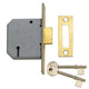 Yale Locks PM322 3 Lever Mortice Deadlock Polished Brass 65mm 2.5in