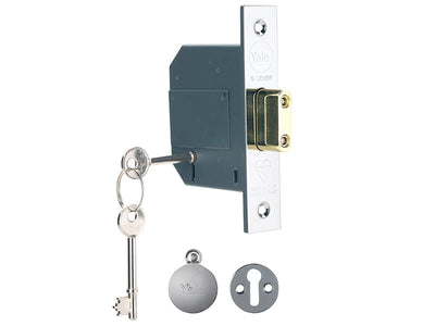 Yale Locks PM562 Hi-Security BS 5 Lever Mortice Deadlock 81mm 3in Polished Chrome – – Now available at MTN Shop UK.