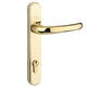 Yale Locks Retro Door Handle PVCu Polished PVD Gold Finish