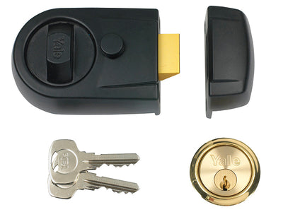 Yale Locks Y3 Nightlatch Modern 60mm Backset Black Finish Visi – – Now available at MTN Shop UK.