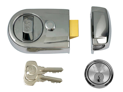 Yale Locks Y3 Nightlatch Modern 60mm Backset Polished Chrome Finish Visi – – Now available at MTN Shop UK.