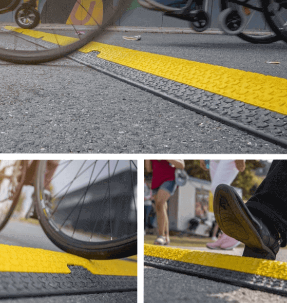 Adam Hall Defender 3 Cable Protector Ramp - 3 Channels – Cable Protector Ramp with 3 channels, featuring a 73 mm profile, 45° curve and end ramps with detachable dovetail connectors – Now available at MTN Shop UK. - imagen 2