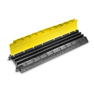 Adam Hall Defender Mini Cable Protector Ramp - 3 Channels – Compact, lightweight 3-channel cable protector with integrated connector plugs and non-slip base; Black/Yellow & Black; Dimensions: 100x29x4.8 cm; Made in Germany – Now available at MTN Shop UK. - imagen 2