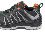 Click Composite Toe Safety Trainers – These composite toe cap safety trainers are S3 SRC certified in black full-grain leather with black PU/grey PU sole and grey contrast stitching. Shop Now! – Now available at MTN Shop UK. - imagen 2