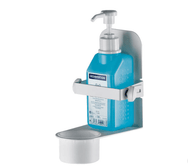 K&M Wall Mounted Hand Sanitizer Holder – K&M Disinfectant Stand Holder is a sturdy holder for a disinfectant for space-saving wall mounting. Holder made of steel, white powder-coated. Easy to mount using the screws supplied. – Now available at MTN Shop UK. - imagen 6