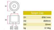 Doughty TV Spigot Cap. Supplied by MTN Shop EU - imagen 3