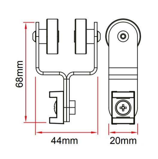 Doughty Studio Rail Cable Carriage (5 pack). Supplied by MTN Shop EU - imagen 2