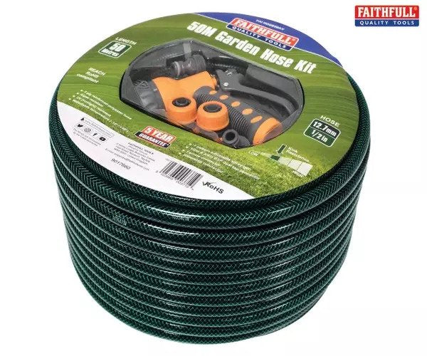 PVC Garden Hose 50m with Fittings & Spray Gun - imagen 2