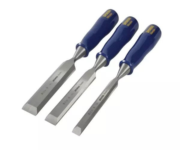 Bevel Edge Chisel Blue Chip Handle Set