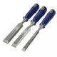 Irwin M444 Bevel Edge Chisel Blue Chip Handle Set, 3 Piece