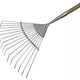 Faithfull Prestige Stainless Steel Lawn Rake Ash Handle