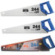 Bahco 2 x 244 Hardpoint Handsaw 550mm (22in) & 1 x 244 Fine Cut Handsaw 550mm (22in)