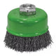 Faithfull Wire Cup Brush 80mm M14x2, 0.30mm Stainless Steel Wire