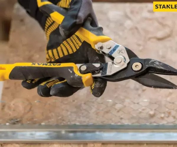 Yellow Ergo Aviation Snips Straight Cut