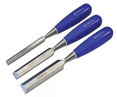 Bevel Edge Chisel Blue Grip Set
