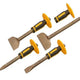 Roughneck Bolster & Chisel Set with Non-Slip Guards, 4 Piece