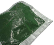 Heavy-Duty Tarpaulin Green/Silver 