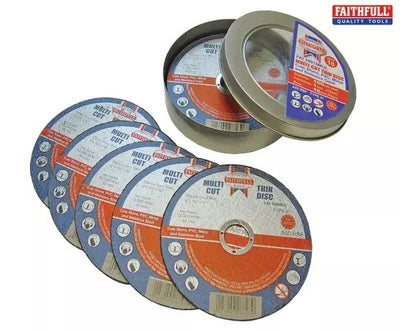 Faithfull Multi-Purpose Cutting Disc 100 x 1.0 x 16mm (Pack 10) – second image
