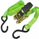 Faithfull Ratchet Tie-Downs S-Hook 5m x 25mm Breaking Strain 600kg/daN 2 Piece