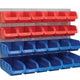 Faithfull 24 Plastic Storage Bins with Metal Wall Panel