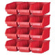 Faithfull 12 Plastic Storage Bins with Wall Mounting Rails
