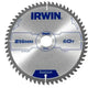 Irwin Professional Aluminium Circular Saw Blade 216 x 30mm x 60T TCG