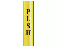 Push Vertical - Polished Brass Effect