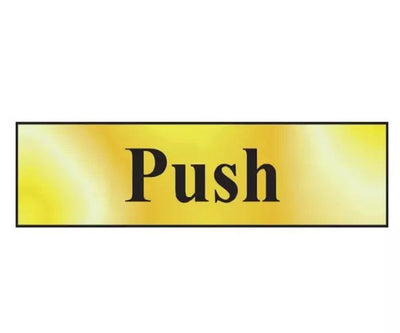  Push - Polished Brass Effect