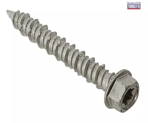 ForgeFix TechFast Masonry Screw TORX® Compatible Hex 6.3 x 45mm (Box 100)
