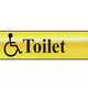 Scan Disabled Toilet - Polished Brass Effect 200 x 50mm