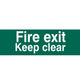 Scan Fire Exit Keep Clear Text Only - PVC 200 x 50mm