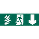 Scan Running Man Arrow Down - PVC 200 x 50mm