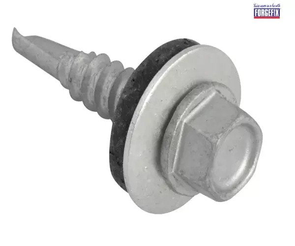 ForgeFix TechFast Hex Head Roofing Screw Self-Drill Light Section 5.5 x 25mm Pack 100