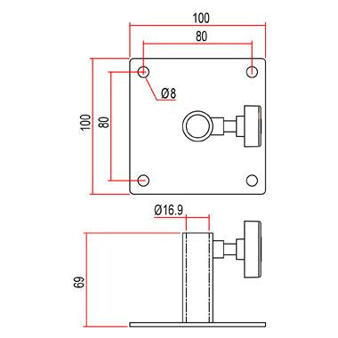 Doughty Baby Receiver Plate (16mm) Spec