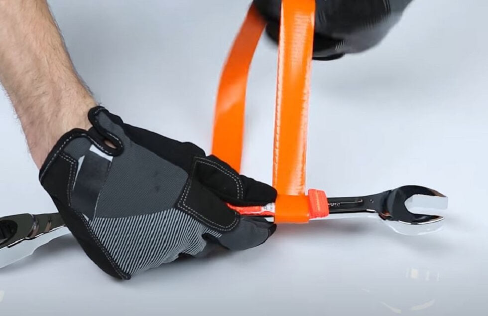 Stronghold D-Ring Webbing – This is a 1.2 cm wide heavy duty orange webbing with a D-Ring, designed to work with attachment tape (sold separately) – Now available at MTN Shop UK.