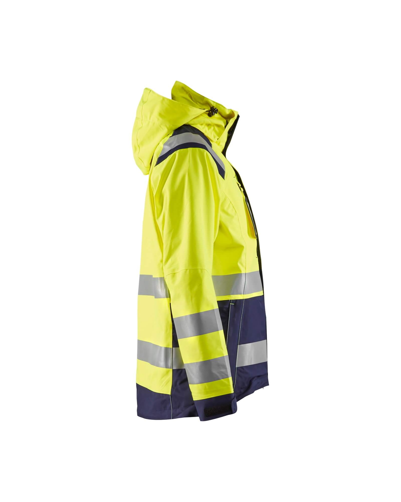 High visibility rain on sale jacket with hood