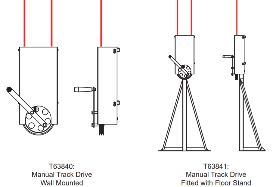Doughty SixTrack- Manual Track Drive – Designed for hauling curtains these drives are fitted a part of the continuous loop hauling line. Each drive unit incorporates a hauling line tensioning system. – Now available at MTN Shop UK. - imagen 4