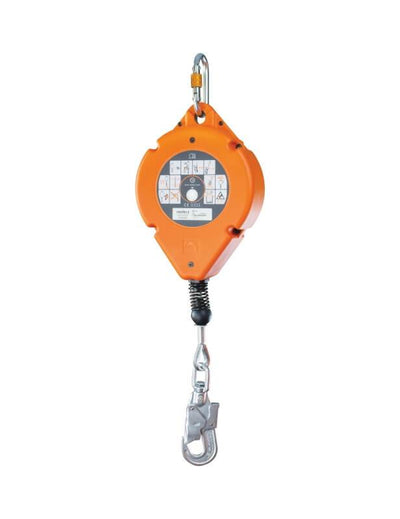 Neofeu Retractable Fall Arrester- 4mm Cable (10mL) – The Neofeu Retractable Fall Arrester is fitted with a retractable cable lanyard and a braking system with two pawls for immediate locking in case of fall. Swivel hook connector with automatic locking on cable end. Max user weight of 140 kg and arresting force of < 600 daN. Shop now. – Now available at MTN Shop UK.
